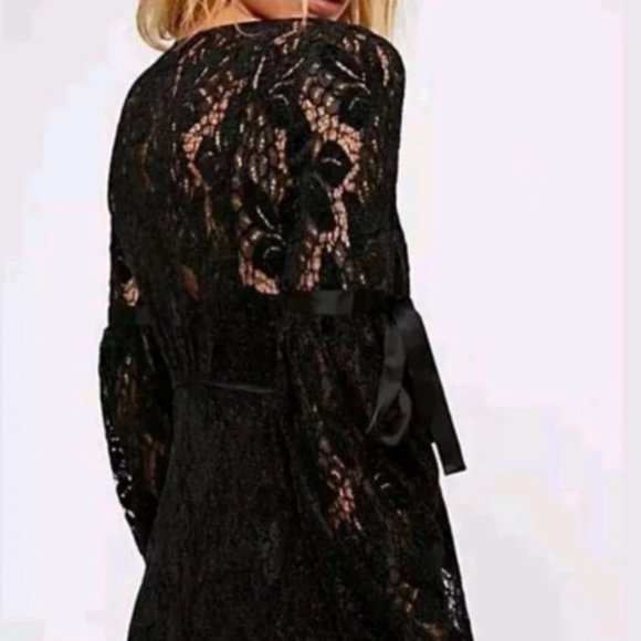 Hobo New FREE PEOPLE Ruby Lace Mini Dress sz M - Picture 2 of 8